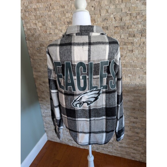 Gameday Couture Philadelphia Eagles Fieldside Fun Plaid Overshirt Shacket - Picture 4 of 13